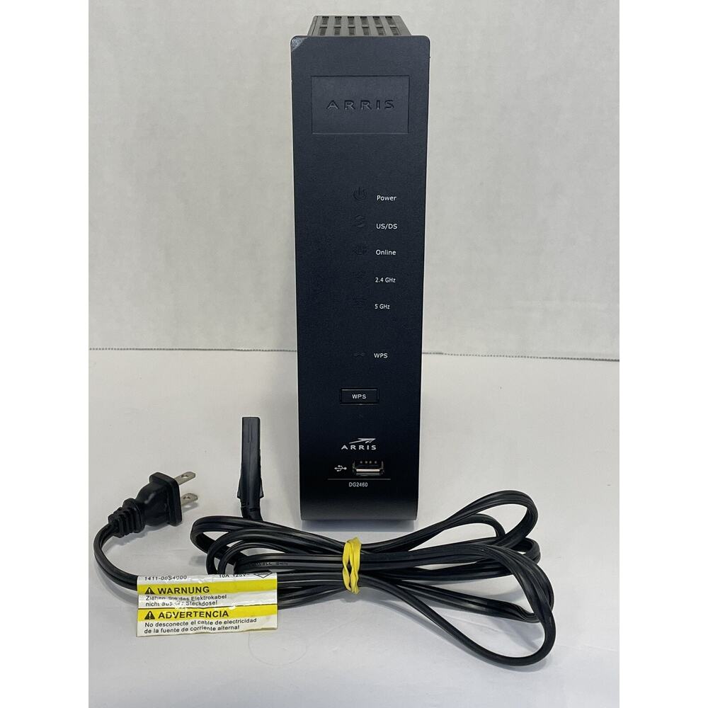 Arris DG2460 Cable Modem Router WiFi‎ Gateway DOCSIS w/ Power Cable